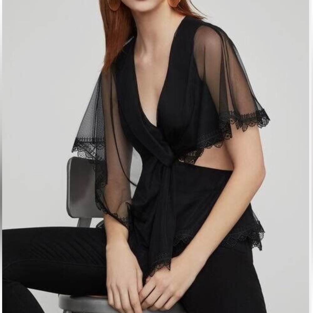 NWT bcbg maxazria azria womens cut out twist front capulet size